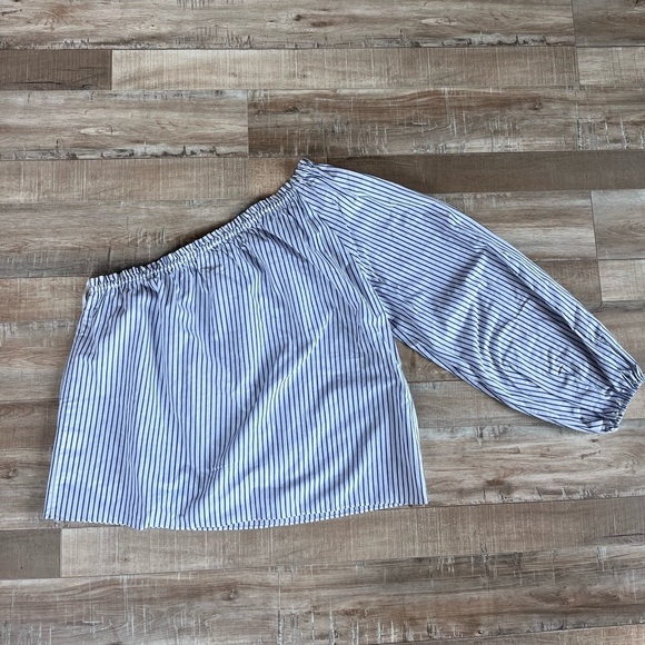 Saylor meggie one shoulder pinstripe top size L - Picture 1 of 4